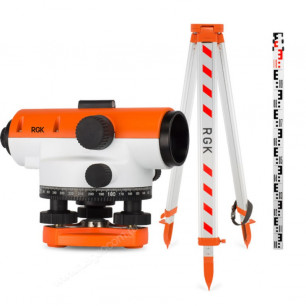 Комплект оптический нивелир RGK C-32 с поверкой + штатив S6-N + рейка AMO S3